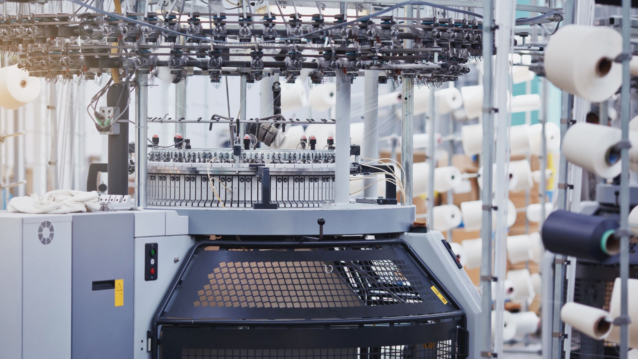 Knitting machinery and fabric production